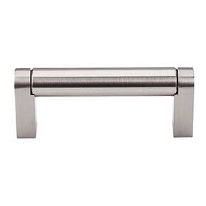 Top Knobs [M1001] Plated Steel Cabinet Bar Pull Handle - Pennington Series - Standard Size - Brushed Satin Nickel Finish - 3" C/C - 3 3/8" L