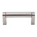 Top Knobs [M1001] Plated Steel Cabinet Bar Pull Handle - Pennington Series - Standard Size - Brushed Satin Nickel Finish - 3" C/C - 3 3/8" L