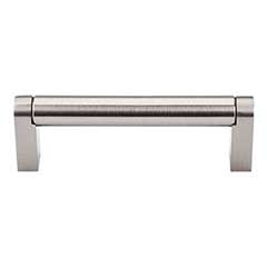 Top Knobs [M1002] Plated Steel Cabinet Bar Pull Handle - Pennington Series - Standard Size - Brushed Satin Nickel Finish - 3 3/4&quot; C/C - 4 3/8&quot; L