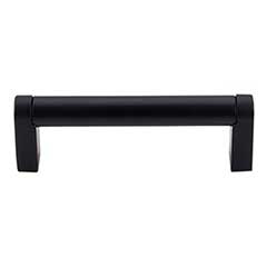 Top Knobs [M1016] Plated Steel Cabinet Bar Pull Handle - Pennington Series - Standard Size - Flat Black Finish - 3 3/4&quot; C/C - 4 3/8&quot; L