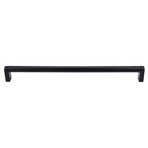 Top Knobs [M1020] Plated Steel Cabinet Bar Pull Handle - Pennington Series - Oversized - Flat Black Finish - 11 11/32" C/C - 11 11/16" L