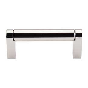 Top Knobs [M1254] Plated Steel Cabinet Bar Pull Handle - Pennington Series - Standard Size - Polished Nickel Finish - 3" C/C - 3 3/8" L