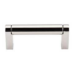 Top Knobs [M1254] Plated Steel Cabinet Bar Pull Handle - Pennington Series - Standard Size - Polished Nickel Finish - 3&quot; C/C - 3 3/8&quot; L