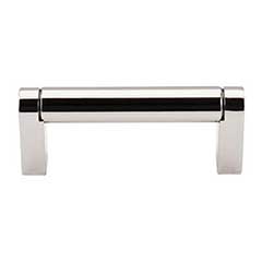 Top Knobs [M1254] Plated Steel Cabinet Bar Pull Handle - Pennington Series - Standard Size - Polished Nickel Finish - 3" C/C - 3 3/8" L
