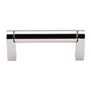 Top Knobs [M1254] Plated Steel Cabinet Bar Pull Handle - Pennington Series - Standard Size - Polished Nickel Finish - 3" C/C - 3 3/8" L