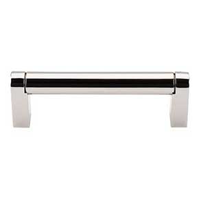 Top Knobs [M1255] Plated Steel Cabinet Bar Pull Handle - Pennington Series - Standard Size - Polished Nickel Finish - 3 3/4" C/C - 4 3/8" L