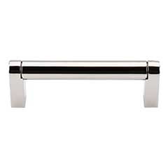 Top Knobs [M1255] Plated Steel Cabinet Bar Pull Handle - Pennington Series - Standard Size - Polished Nickel Finish - 3 3/4&quot; C/C - 4 3/8&quot; L