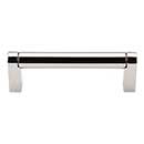 Top Knobs [M1255] Plated Steel Cabinet Bar Pull Handle - Pennington Series - Standard Size - Polished Nickel Finish - 3 3/4" C/C - 4 3/8" L