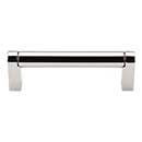 Top Knobs [M1255] Plated Steel Cabinet Bar Pull Handle - Pennington Series - Standard Size - Polished Nickel Finish - 3 3/4" C/C - 4 3/8" L