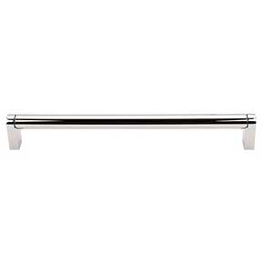 Top Knobs [M1258] Plated Steel Cabinet Bar Pull Handle - Pennington Series - Oversized - Polished Nickel Finish - 8 13/16" C/C - 9 3/16" L