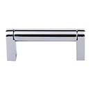Top Knobs [M2089] Plated Steel Cabinet Bar Pull Handle - Pennington Series - Standard Size - Polished Chrome Finish - 3&quot; C/C - 3 3/8&quot; L