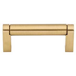 Top Knobs [M2400] Plated Steel Cabinet Bar Pull Handle - Pennington Series - Standard Size - Honey Bronze Finish - 3" C/C - 3 3/8" L