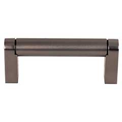 Top Knobs [M2433] Plated Steel Cabinet Bar Pull Handle - Pennington Series - Standard Size - Ash Gray Finish - 3&quot; C/C - 3 3/8&quot; L