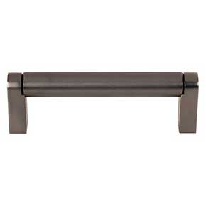 Top Knobs [M2434] Plated Steel Cabinet Bar Pull Handle - Pennington Series - Standard Size - Ash Gray Finish - 3 3/4" C/C - 4 3/8" L