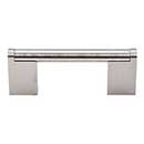 Top Knobs [M1040] Plated Steel Cabinet Bar Pull Handle - Princetonian Series - Standard Size - Brushed Satin Nickel Finish - 3&quot; C/C - 3 3/4&quot; L