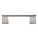 Top Knobs [M1041] Plated Steel Cabinet Bar Pull Handle - Princetonian Series - Standard Size - Brushed Satin Nickel Finish - 3 3/4" C/C - 4 9/16" L