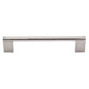 Top Knobs [M1043] Plated Steel Cabinet Bar Pull Handle - Princetonian Series - Oversized - Brushed Satin Nickel Finish - 6 5/16" C/C - 7 1/8" L