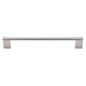 Top Knobs [M1044] Plated Steel Cabinet Bar Pull Handle - Princetonian Series - Oversized - Brushed Satin Nickel Finish - 8 13/16" C/C - 9 5/8" L
