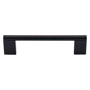 Top Knobs [M1056] Plated Steel Cabinet Bar Pull Handle - Princetonian Series - Oversized - Flat Black Finish - 5 1/16" C/C - 5 13/16" L