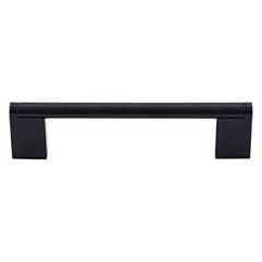 Top Knobs [M1056] Plated Steel Cabinet Bar Pull Handle - Princetonian Series - Oversized - Flat Black Finish - 5 1/16&quot; C/C - 5 13/16&quot; L