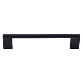 Top Knobs [M1057] Plated Steel Cabinet Bar Pull Handle - Princetonian Series - Oversized - Flat Black Finish - 6 5/16" C/C - 7 1/8" L