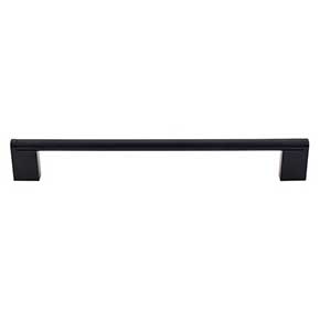 Top Knobs [M1058] Plated Steel Cabinet Bar Pull Handle - Princetonian Series - Oversized - Flat Black Finish - 8 13/16" C/C - 9 5/8" L