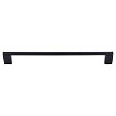 Top Knobs [M1059] Plated Steel Cabinet Bar Pull Handle - Princetonian Series - Oversized - Flat Black Finish - 11 11/32&quot; C/C - 12 1/8&quot; L