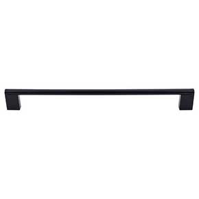Top Knobs [M1061] Plated Steel Cabinet Bar Pull Handle - Princetonian Series - Oversized - Flat Black Finish - 18 7/8" C/C - 19 11/16" L