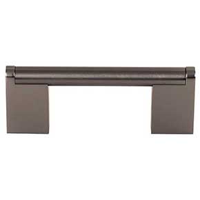 Top Knobs [M2443] Plated Steel Cabinet Bar Pull Handle - Princetonian Series - Standard Size - Ash Gray Finish - 3" C/C - 3 3/4" L