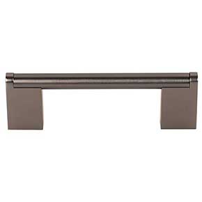 Top Knobs [M2444] Plated Steel Cabinet Bar Pull Handle - Princetonian Series - Standard Size - Ash Gray Finish - 3 3/4" C/C - 4 9/16" L