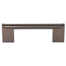 Top Knobs [M2444] Plated Steel Cabinet Bar Pull Handle - Princetonian Series - Standard Size - Ash Gray Finish - 3 3/4&quot; C/C - 4 9/16&quot; L