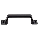 Top Knobs [TK742BLK] Die Cast Zinc Cabinet Pull Handle - Channing Series - Standard Size - Flat Black Finish - 3" C/C - 4 3/8" L