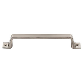 Top Knobs [TK744BSN] Die Cast Zinc Cabinet Pull Handle - Channing Series - Oversized - Brushed Satin Nickel Finish - 5 1/16" C/C - 6 3/8" L