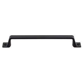 Top Knobs [TK745BLK] Die Cast Zinc Cabinet Pull Handle - Channing Series - Oversized - Flat Black Finish - 6 5/16" C/C - 7 5/8" L