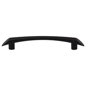 Top Knobs [TK783BLK] Die Cast Zinc Cabinet Pull Handle - Edgewater Series - Oversized - Flat Black Finish - 5 1/16" C/C - 6 11/16" L