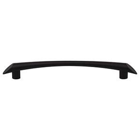 Top Knobs [TK784BLK] Die Cast Zinc Cabinet Pull Handle - Edgewater Series - Oversized - Flat Black Finish - 6 5/16" C/C - 7 15/16" L