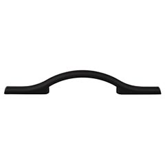 Top Knobs [TK753BLK] Die Cast Zinc Cabinet Pull Handle - Somerdale Series - Standard Size - Flat Black Finish - 3 3/4" C/C - 7 3/4" L