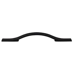 Top Knobs [TK754BLK] Die Cast Zinc Cabinet Pull Handle - Somerdale Series - Oversized - Flat Black Finish - 5 1/16&quot; C/C - 9 1/16&quot; L