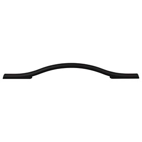Top Knobs [TK755BLK] Die Cast Zinc Cabinet Pull Handle - Somerdale Series - Oversized - Flat Black Finish - 6 5/16" C/C - 10 1/4" L