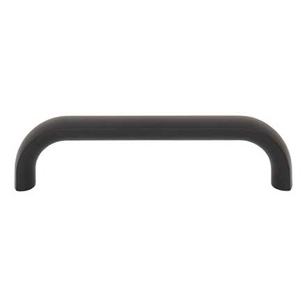 Top Knobs [TK3342BLK] Die Cast Zinc Cabinet Pull Handle - Brockwell Series - Standard Size - Flat Black Finish - 3 3/4" C/C - 4 1/8" L