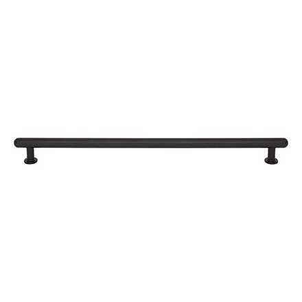 Top Knobs [TK3336BLK] Die Cast Zinc Cabinet Pull Handle - Lambert Series - Oversized - Flat Black Finish - 12" C/C - 13 5/8" L