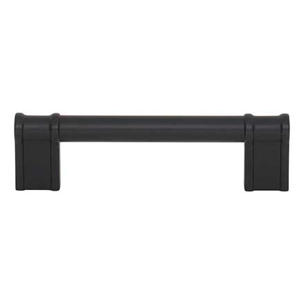 Top Knobs [TK3382BLK] Die Cast Zinc Cabinet Pull Handle - Newburn Series - Standard Size - Flat Black Finish - 3 3/4" C/C - 4 1/2" L