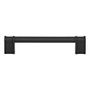 Top Knobs [TK3383BLK] Die Cast Zinc Cabinet Pull Handle - Newburn Series - Oversized - Flat Black Finish - 5 1/16" C/C - 5 3/4" L