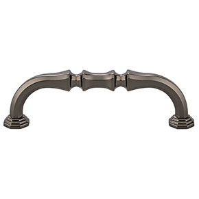 Top Knobs [TK341AG] Die Cast Zinc Cabinet Pull Handle - Chalet Series - Standard Size - Ash Gray Finish - 3 3/4" C/C - 4 3/8" L