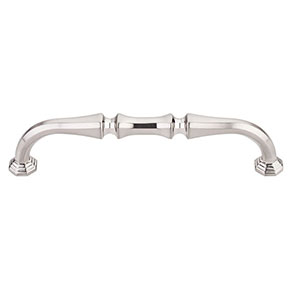Top Knobs [TK342BSN] Die Cast Zinc Cabinet Pull Handle - Chalet Series - Oversized - Brushed Satin Nickel Finish - 5" C/C - 5 5/8" L
