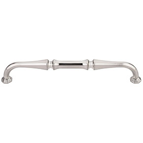 Top Knobs [TK343BSN] Die Cast Zinc Cabinet Pull Handle - Chalet Series - Oversized - Brushed Satin Nickel Finish - 7" C/C - 7 5/8" L