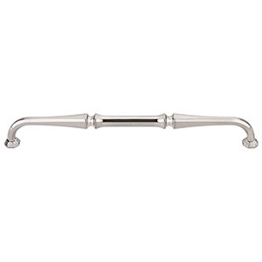 Top Knobs [TK344BSN] Die Cast Zinc Cabinet Pull Handle - Chalet Series - Oversized - Brushed Satin Nickel Finish - 9" C/C - 9 5/8" L