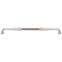 Top Knobs [TK345BSN] Die Cast Zinc Cabinet Pull Handle - Chalet Series - Oversized - Brushed Satin Nickel Finish - 12" C/C - 12 5/8" L