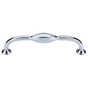 Top Knobs [TK232PC] Die Cast Zinc Cabinet Pull Handle - Chareau Series - Oversized - Polished Chrome Finish - 5 1/16" C/C - 5 3/4" L