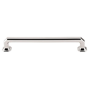 Top Knobs [TK289PN] Die Cast Zinc Cabinet Pull Handle - Emerald Series - Oversized - Polished Nickel Finish - 7" C/C - 7 7/8" L